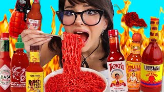 I tried the worlds SPICIEST noodles [upl. by Seaver914]