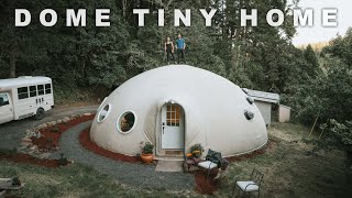 Concrete Dome Tiny Home  Full Tour 800 sqft [upl. by Menard]