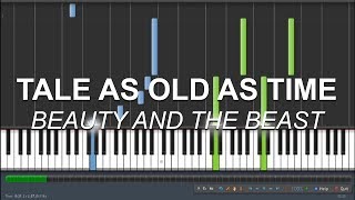 How to play quotTale As Old As Timequot from Beauty and the Beast  Piano tutorial sheet music [upl. by Nolak481]