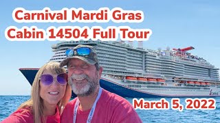 Carnival Mardi Gras Cabin 14504 Tour [upl. by Rab692]