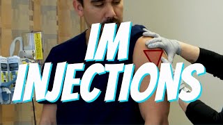 Intramuscular IM Injection Technique  Nurse Skill Demo [upl. by Aimaj438]