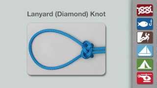 How to Tie a Lanyard Diamond Knot [upl. by Eirelav]