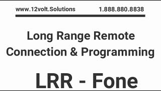 LRR Fone Long Range Remotes for Remote Start Kit [upl. by Jona]