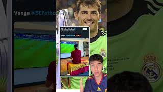 Casillas con una maqueta del Meteopolitano…  futbol casillas realmadrid [upl. by Cherrita710]