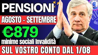 🔴 GRANDE NOTIZIA 0108 Aumenti Pensioni Minime Confermati SettembreAgosto  Scopri i Dettagli [upl. by Irtimd]