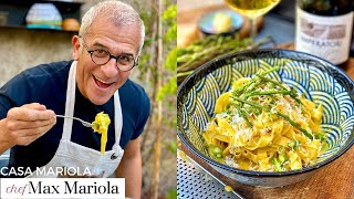 PASTA CON ASPARAGI UOVA e PARMIGIANO non chiamatela CARBONARA 🤫 Ricetta di Chef Max Mariola [upl. by Adnyl533]