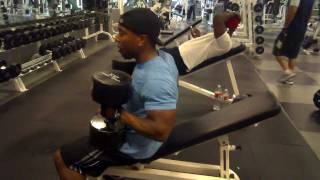 Chris Jones of Physiques Of Greatness 100 Pound dumbbell press [upl. by Mayer]