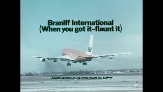 Braniff Stars Fly Braniff Off to New York When You Got It  Flaunt It TV Commercial 1968 [upl. by Enitsed]