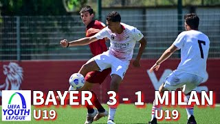 Il GOL di BONOMI non basta il MILAN PRIMAVERA perde in YOUTH LEAGUE contro il Bayer Leverkusen [upl. by Lielos467]