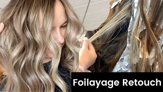 Foilayage balayage Retouch AND color melt Technique  PEARL BLONDE tutorial [upl. by Scarface]