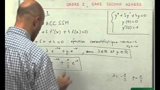 25 Equations différentielles  second ordre sans second membre [upl. by Ramirol312]