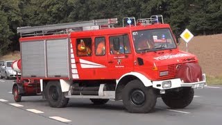 Einsatzfahrten Großübung quotBrand Bauernhofquot in NeudorfGesees [upl. by Kcirad]