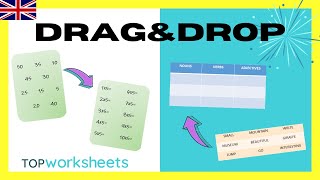 2 WAYS to use the DRAG amp DROP in an INTERACTIVE WORKSHEET  Examples of exercises TopWorksheet [upl. by Thibault]