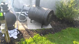 A successful wood fired pool heater [upl. by Ylrebnik]