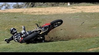 2010 Ducati Streetfighter Motorcycle Crash  MotoUSA [upl. by Maretz786]