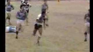 BRL 1985  Smokin Joe Kilroy try from kickoff v Norths [upl. by Harlow]