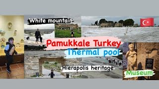 PAMUKKALE TURKEY  pamukkale thermal pool  Hierapolis pamukkale  Hierapolis heritage  turkey tour [upl. by Hcelemile]