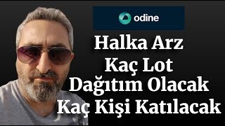 Odine Teknoloji Halka Arz Kaç Lot Dağıtım Olacak Katılımcı Sayısına Göre Ne Kadar Para Lazım [upl. by Einnad]