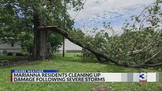 Powerful storms leave damage outages in AR town [upl. by Samira94]