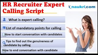 IT HR Recruiter Expert Calling Script II Written Script with Notes🔥 [upl. by Anattar]