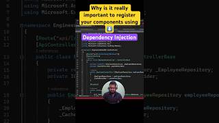 Why is it important to register your components using dependency injection  shorts coding csharp [upl. by Lathan]