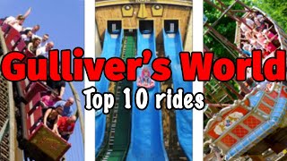 Top 10 rides at Gullivers World  Warrington England  2022 [upl. by Jahncke33]