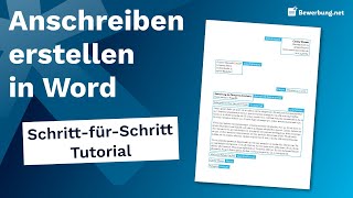 Anschreiben erstellen in Word  Schritt für Schritt Anleitung [upl. by Ithaman]