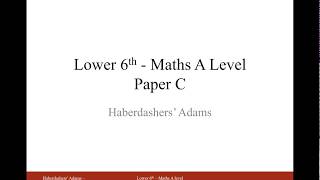 AS Maths  Pure  Practice Paper C  Q2 [upl. by Mahgem169]