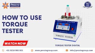 Torque Tester  Digital  Presto Group [upl. by Kenric]