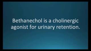 How to pronounce bethanechol Urecholine Memorizing Pharmacology Flashcard [upl. by Yenahteb]