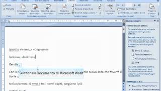 Word 2007  Lezione 11  Stampa Unione [upl. by Fayette]