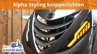 LED knipperlichten Alpha Styling matrix monteren Piaggio Zip  Montagevideo  De Scooter Shop [upl. by Claudie]