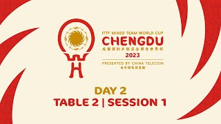 LIVE  T2  Day 2  ITTF Mixed Team World Cup 2023  Session 1 [upl. by Knoll]