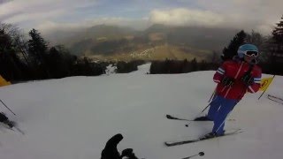 Skijanje Kranjska Gora staza Podkoren [upl. by Eelrebma985]