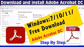 how to download Adobe reader for Window 71011 HINDI  Pc Me Adobe Reader Kaise Download Kare [upl. by Geffner416]