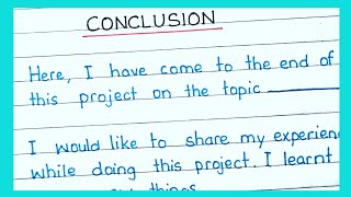 Conclusion for file  How to write Conclusion  Conclusion for project file Project File Decoration [upl. by Denie993]