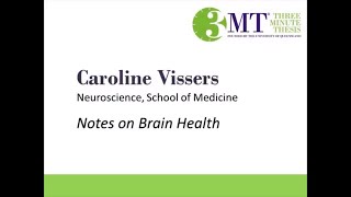 2018 Three Minute Thesis First Place Winner – Caroline Vissers – Notes on Brain Health [upl. by Amuh]