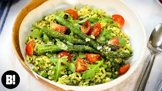 Pesto Orzo 🌿 Quick Easy Vegan Recipe [upl. by Aibonez]