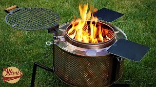 Building a Fire Pit  Grill from Scrap materials [upl. by Jehiah12]