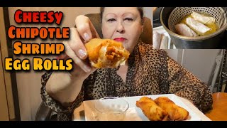 CHEESY CHIPOTLE SHRIMP EGG ROLLS [upl. by Strang]