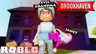 Janet Gets Adopted by Evil Grandma in Brookhaven  Roblox [upl. by Brunn]