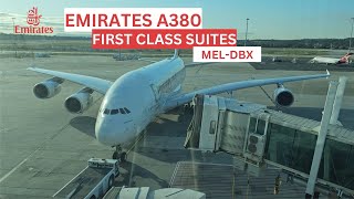 Emirates A380 First Class Melbourne to Dubai [upl. by Calandria494]