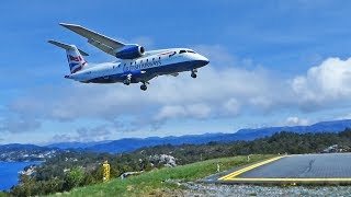 Sun Air Dornier 328 JET landingdeparting Stord airport with ATC 2017 [upl. by Claretta]