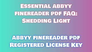 abbyy finereader pdf 2025 latest version full installation and License Code Procedure [upl. by Eatnoj]