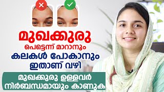 മുഖക്കുരു Acne Pimples പെട്ടെന്ന് മാറാനും കലകൾ പോകാനും ഇതാണ് വഴി [upl. by Llydnek]