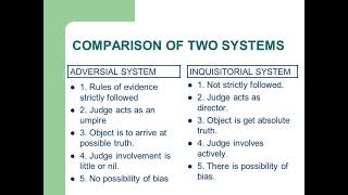 adversarial and inquisitorial systems [upl. by Essy]