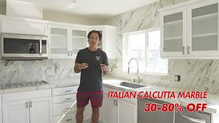 Italian Calcutta Marble Kitchen [upl. by Odrautse325]