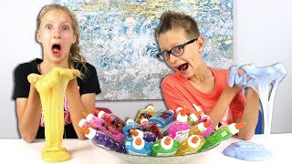 3 Colors of Glue Slime Challenge PART 2 [upl. by Arikat]