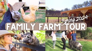 ✨NEW Family Farm  10 Acre Homestead Tour 2024 [upl. by Niatirb914]