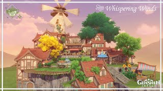 💨Whispering Winds Town amp Terrace 💨Floating Abode Smokesailing Isle Serenitea Pot Genshin Impact [upl. by Mercer473]